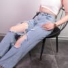 Yırtık Detay Pantalon