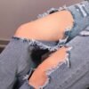 Yırtık Detay Pantalon